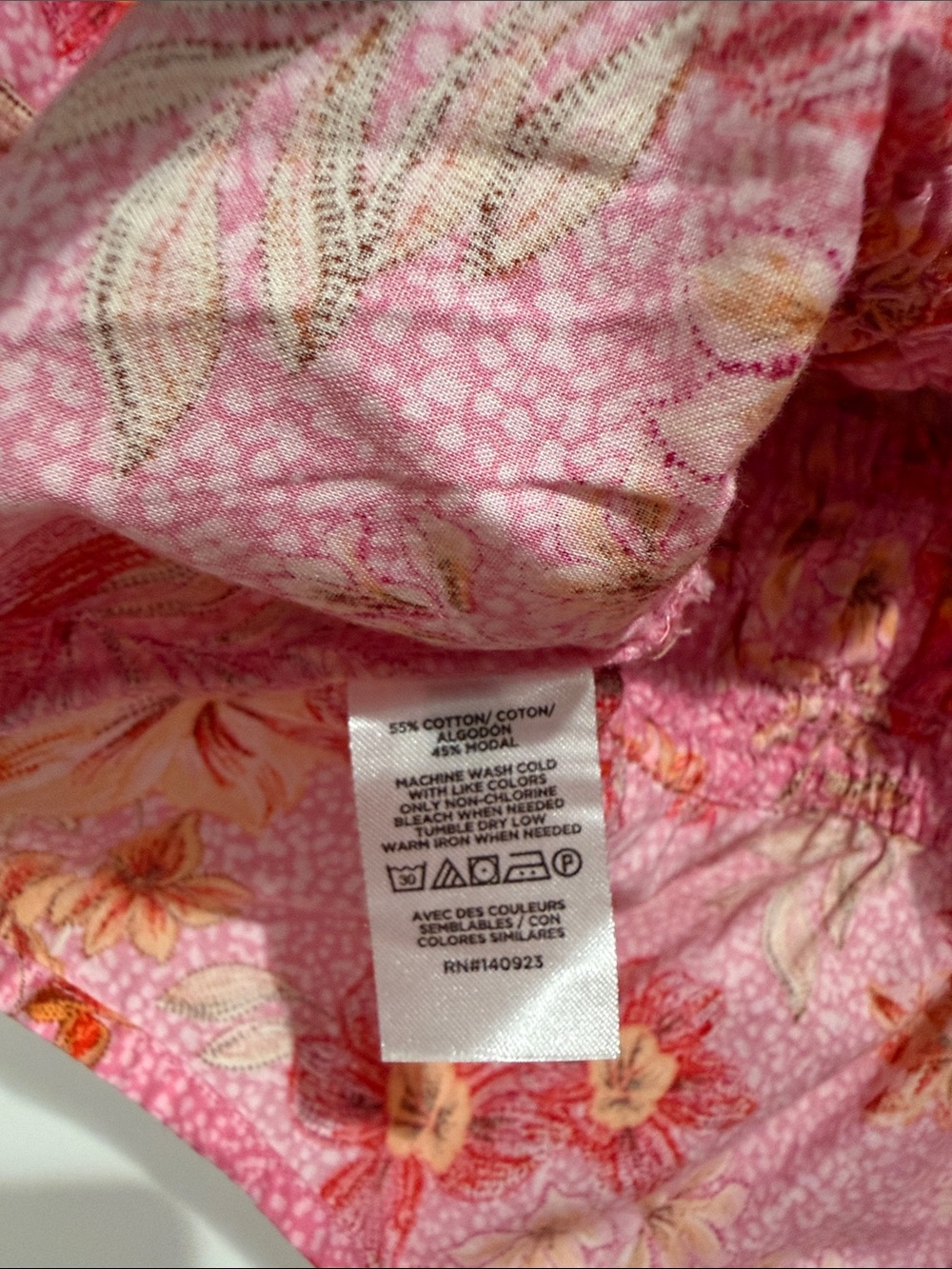 LOFT Pink Floral Puff-Sleeve Peplum Blouse, Small - Picture 4 of 7
